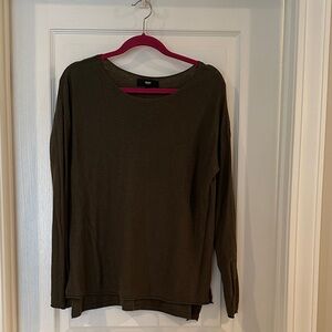 Mossimo Supply Co. Women's Olive Crew Neck Sweater